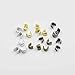 200 Pcs Zipper stopers Top Stops #3#5 for Spiral Slider Bottom Rescue Repair Set Aluminum Nickle Gold Bronze Nickle-Black Color Choice
