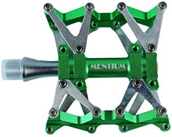 Mentium Bike Bicycle Pedal Cr-Mo CNC Machined 9/16" Spindle Sealed bearings Green