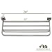 Hamilton Hills Flat Brushed Nickel Towel Rack with Hanging Bar | Clean Lines & Premium Quality Stainless Steel Towel Bars for Bathroom | Wall Mounted Satin Fixture for Toiletries or Entrance Hall