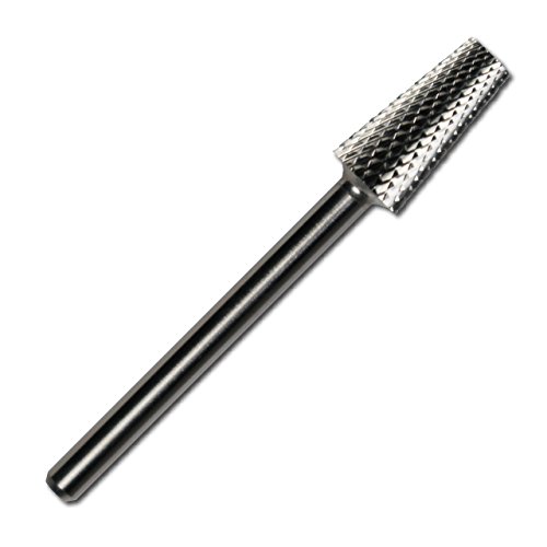 C & I Tapered Barrel Nail Drill Bit for Electric Nail Drill Machine of Nail Art (Grit Fine, Silver)