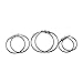 IBLUE Jewelry Women's Black Hoop Earrings Sets Stainless Steel 6 Pairs a Set