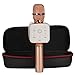 Karaoke Microphone - Portable Wireless Handheld Bluetooth with Amplifier - Broadcast, Present, Youtube Songs, for Android, Apple, and Computers - Rose Gold