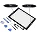 HDE Replacement for iPad 4 Front Glass Digitizer - Touch Screen + Screwdriver Pry Tool Kit + with Home Button (A1458, A1459, A1460) - Black