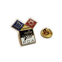 Templar Knights Euclid POA Jewish Freemason Masonic Hat Jacket Tie Tack Lapel Pin