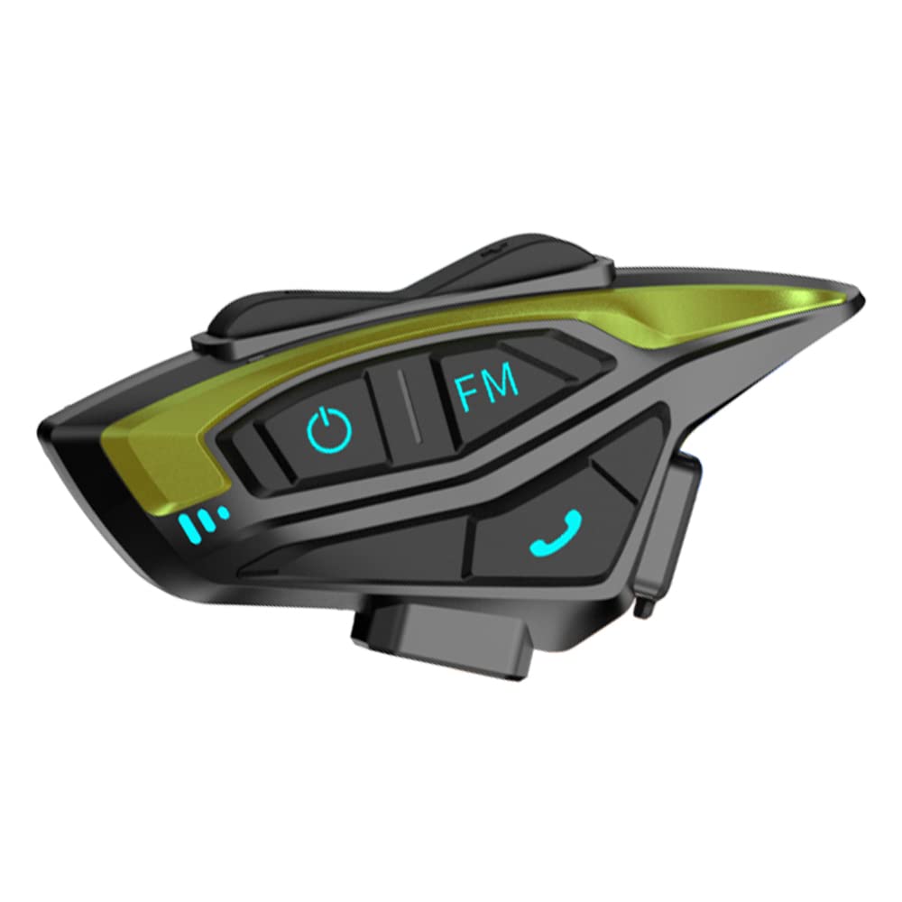 Motorbike Helmet Bluetooth intercom system,QSPORTPEAK full duplex Wireless Motorbike Interphone for 6 Riders /Range2000m/Music sharing/Multi-country tone selection,One-step easy pairing