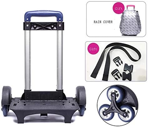 Kid Backpack Wheeled Bag School Bag Luggage 6 Wheels Expandable Rod High Function Trolly,6Wheels Navy