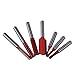 CNBTR 1/4 Inch Shank Dia Silver & Red Carbide Woodworking Straight Router Bit Set Pack of 7