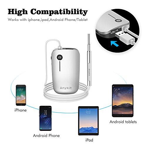 CHEAP Otoscope iPhone, Anykit Upgraded 4.3mm 720P HD Ear Camera Digital