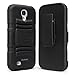 i-Blason Samsung Galaxy S4 Mini i9190 Prime Series Dual Layer Holster Case with Kickstand and Locking Belt Swivel Clip (Black)