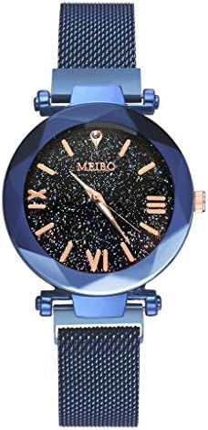 Women Watches,Ronamick Luxury Quartz Stainless Steel Band Magnet Buckle Starry Sky Analog Wrist Watch