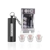 EarPeace HD Ear Plugs - High Fidelity Hearing Protection for Concerts & Music Professionals (Black/White)