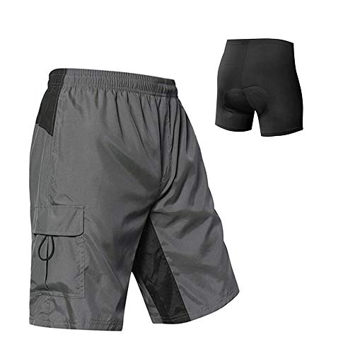 image for EZRUN Mens Mountain Bike Shorts Lightweight Bicycle MTB Shorts Loose F