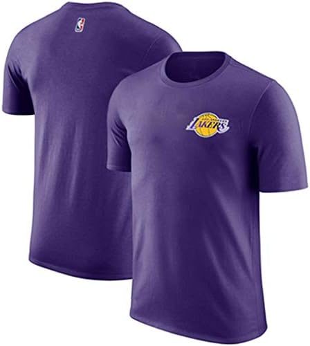 GXYGWJ Short-sleeved Basketball Appearance Service Lakers Training Suit T-shirt Cotton Sports Half-sleeve Male Basketball t-shirt (Color : Purple, Size : XXL)