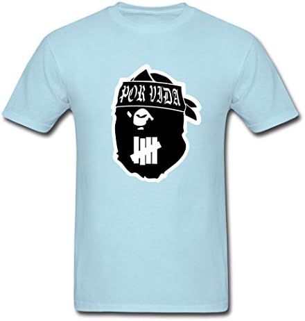 A Bathing Ape Pok Aded Bape YEGOU Vogue Sky blue Men Tee Shirt X-Large