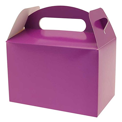 HENBRANDT Plain Colour Purple Party Boxes 6pk