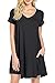 MOLERANI Women's Casual Plain Simple Pocket T-Shirt Loose Dress