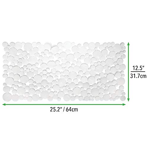 mDesign Adjustable Kitchen Sink Dish Drying Mat/Grid Plastic