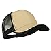 Toyo Straw and Mesh Back Trucker Cap - Khaki Black OSFM