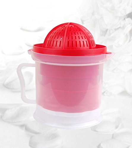 Krishna Handmade INDIAN Multi Fruit Juicer/Hand Manual Fruit Juicer - Mini/Citrus Lemon, Orange, Watermelon Squeezer/Best Home & Kitchen Product/Size : 350 ml/Colour : Red/[Krish-Misc-PL21]