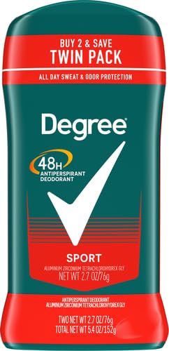 DEGREE MEN ORIGINAL PROTECTION ANTIPERSPIRANT DEODORANT 48-HOUR SWEAT & ODOR PROTECTION SPORT ANTIPERSPIRANT FOR MEN 2.7 OZ TWIN PACK