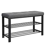 SONGMICS Shoe Bench, 3-Tier Shoe Rack for