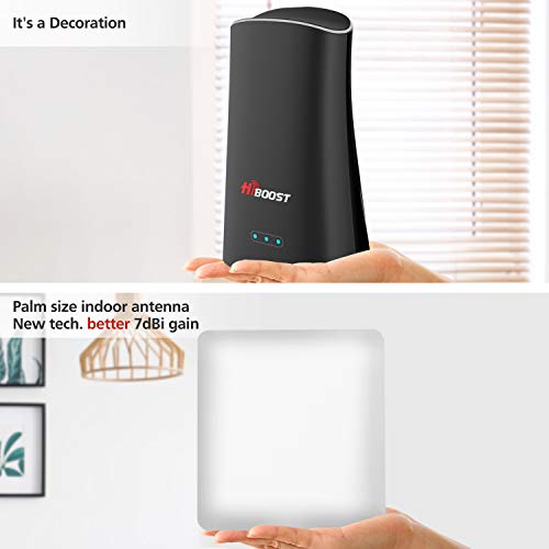 HiBoost Cell Signal Booster for Home and Office Signal Extender Cellular Booster Signal Amplifier Supports up to 3,000 SQ. FT Compatible with AT&T, T-Mobile, Verizon, Sprint, and US Cellular