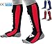 RDX Shin Guards for Kickboxing, Muay Thai, Approved by SATRA, Neoprene Instep Leg Protector Foam Pads, Protective Gear for Martial Arts, Sparring, BJJ Training and Boxing