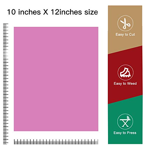 BURVAGY HTV Heat Transfer Vinyl: 36 Pack 12" x 10" Sheets for Iron On T-Shirts - 30 Assorted Colors