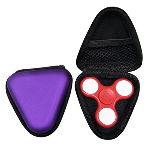 Leegor Leegor 9.5x9.5x3cm Dustproof Box Against Abrasion Case For Hand Spinner EDC Fidget Spinner Focus Fingertip Gyro Toy Earphone Cable Storage Bag (Purple)