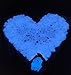 TR318 Glow in The Dark Garden Pebbles Stone for Walkway Yard and Decor DIY Decorative Gravel Stones in Blue (400PCS)