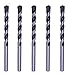 Masonry Drill Bit Set 5/16 in. Carbide Tip Black/White Drill Concrete Rock-5Pcs