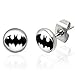 Stainless Steel Bat Wings Stud Earrings inspired by the character Batman - 8mm Diameter