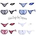 Sexy High Cut Underwear for Women Peacock Pattern Transparent Soft Lace Briefs Lingerie (Black Purple Red White, Pack of 4) (XL US/L, Black Blue Red White)