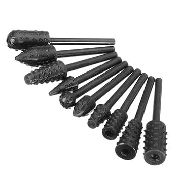 Generic 10Pcs 3Mm Shank Rotary File Drill Bits Rotary File Cutter Rotary Rasp Set Woodworking Tool