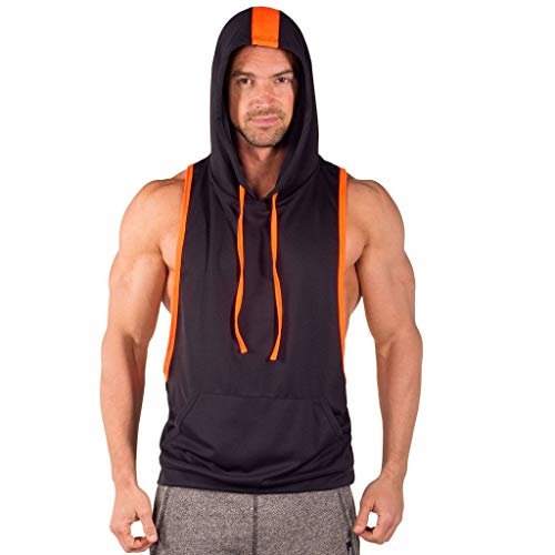 WINJUD-Mens-Hoodie-Tank-Tops-Sleeveless-Casual-Shirts-Gyms-Fitness-Vest-with-Kangaroo-Pocket