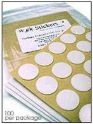 640 Pack Large Wick Stickers, 1 7/16" or 37mm