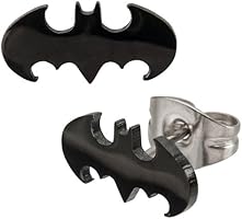 DC Comics Batman Symbol 316L Surgical Steel Stud Earrings [Jewelry]