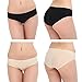 LESSIE Women's Seamless Underwear Microfiber Briefs 4 Pack (Medium)