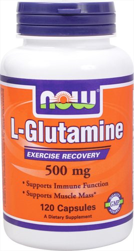 NOW Supplements, L-Glutamine 500 mg, Nitrogen Transporter, Amino Acid, 120 Veg Capsules
