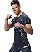 Red Plume Mens 3D Digital Printing Short Sleeve T-Shirt Outdoor Running Yoga Fitness Tight Shirt for Men Black