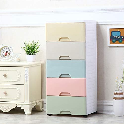 Plastic Storage Drawer Cloth Cupboard 38cm Width Multi