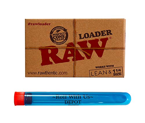 RAW Rolling Papers Cone Loader for 1 1/4 and Lean Size Pre Rolled Cones Includes Roll with Us DoobTube