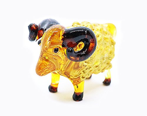 Audomna shop hand blown art glass,sheep miniature anima…