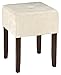 Hillsdale Furniture Bellamy Backless Vanity Stool, Beige
