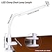TORCHSTAR Dimmable LED Desk Lamp, 26 LEDs Flexible Study Clamp Table Lamp, Memory Function, Eye-Care, Touch Control, 5W, USB Powered, ETL-Listed Power Adapter, for Bedroom Office Reading Work, White
