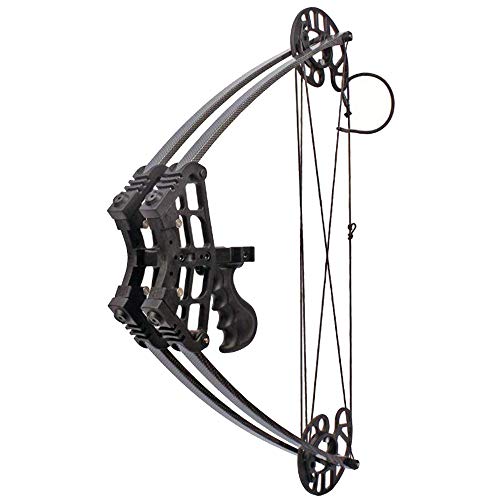 MILAEM Archery Compound Bow Hunting Triangle Bow 45lbs Short Axis Right Left Hand for Outdoor Hunting Competition Composite Bow (Black)
