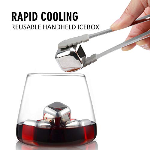 image for BEAUTING Stainless Steel Ice Cubes, Chilling Whiskey Stones Reusable I