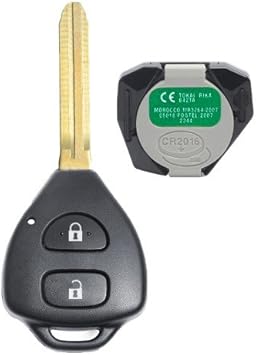 Amazon Com Keyecu Remote Car Key Fob 2 Button 433mhz 4d67 For Toyota Yaris 2005 2011 P N B42ta Automotive