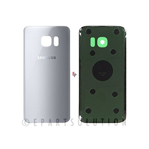 ePartSolution_Samsung Galaxy S7 G930 G930F G930A G930V G930P G930T Housing Battery Door Back Cover Glass Only Silver Color Replacement Part USA Seller