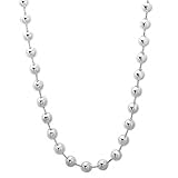 Men's 5mm Solid 925 Sterling Silver Military Ball Chain Necklace